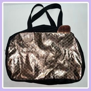 Black & Gold Cat Travel Bag